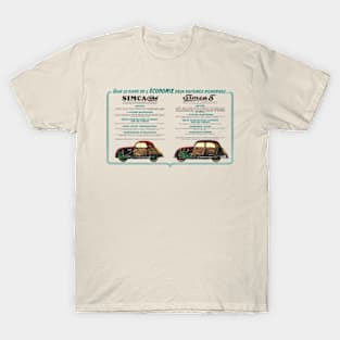 SIMCA CINQ/ SIMCA 8 - advert T-Shirt